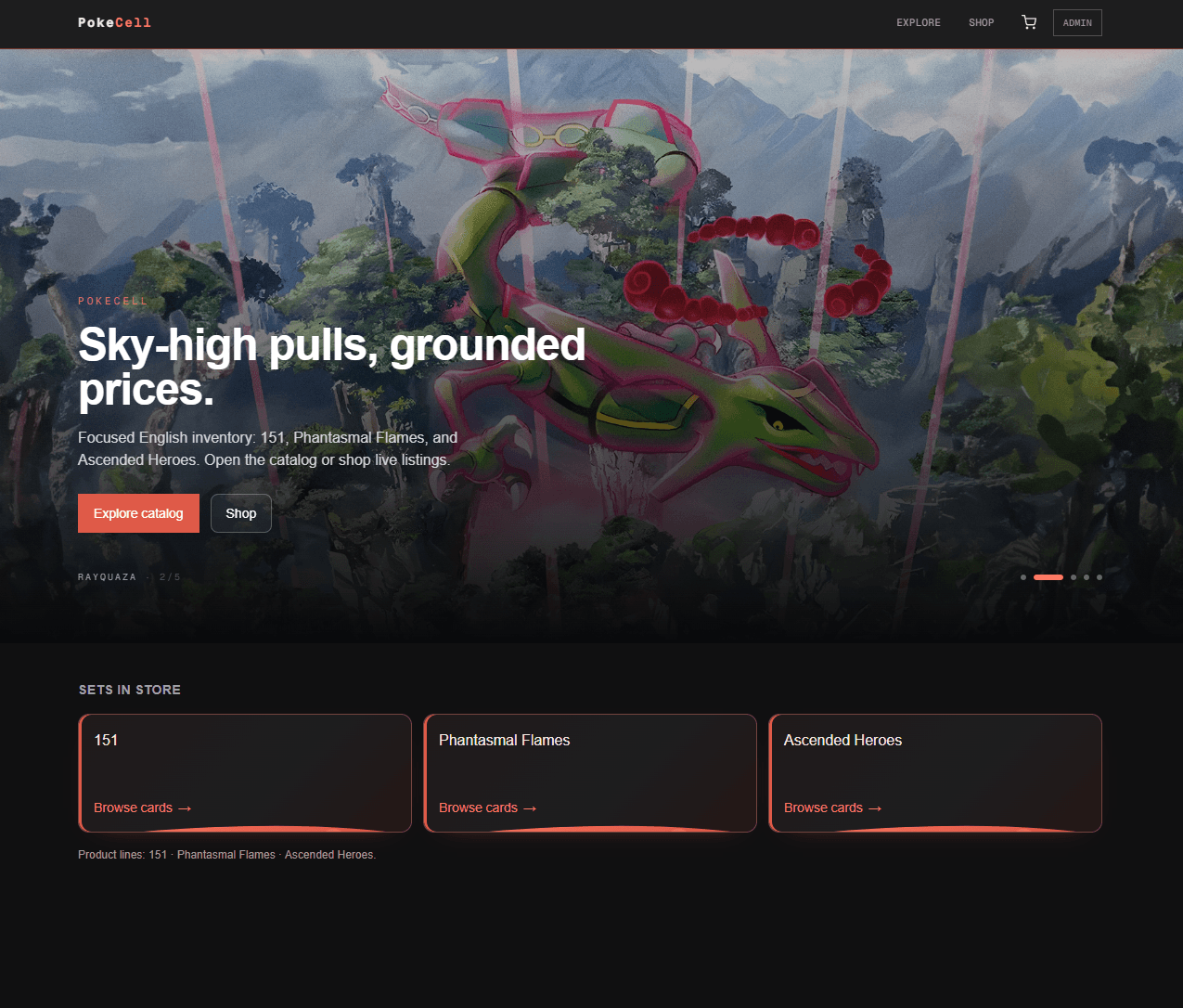 TCG Dynamic Storefront project preview